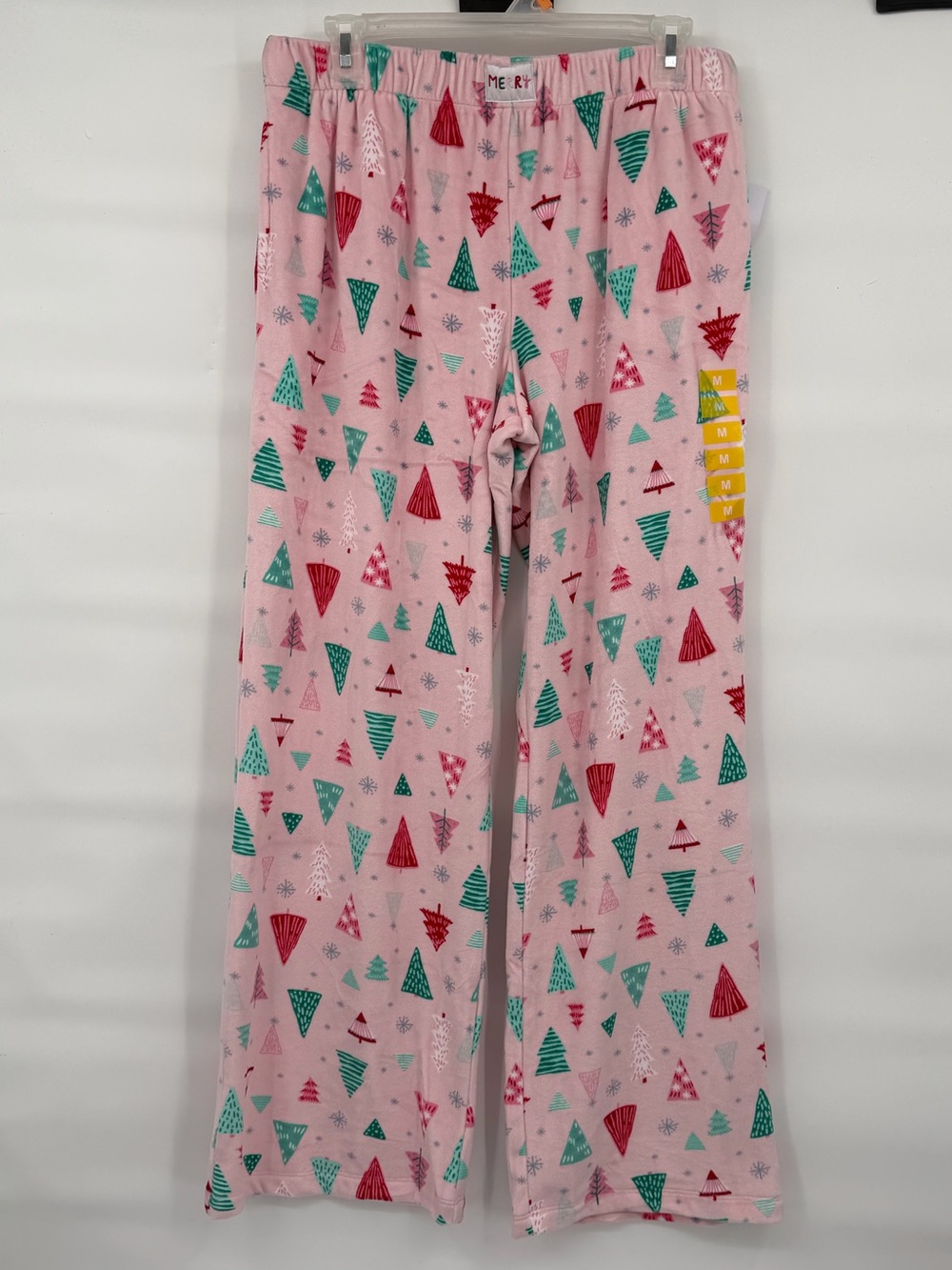 Roudelain NWT Christmas tree print pink fleece pajama pants